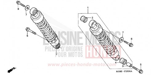 AMMORTIZZATORE POSTERIORE VT125C4 di 2004